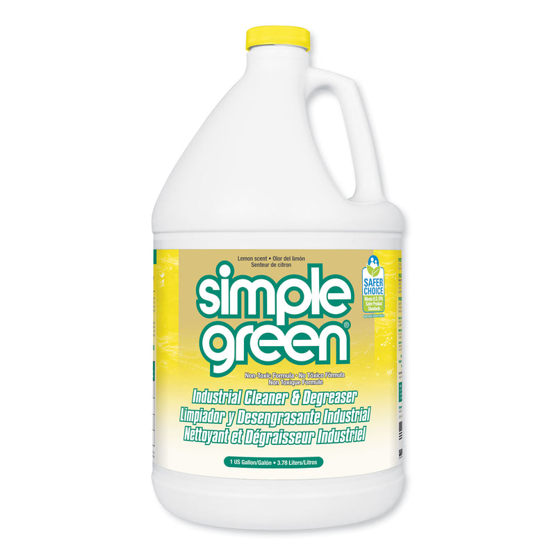 Simple Green Industrial Cleaner And Degreaser, Concentrated, Lemon, 1 Gal Bottle, 6/Carton - SMP14010
