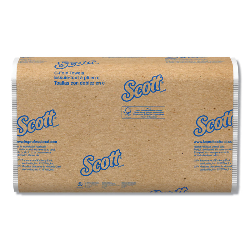 Scott Essential C-Fold Towels,Convenience Pack, 10 1/8 X 13 3/20, White, 200/Pk,9Pk/Ct - KCC03623