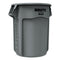 Rubbermaid Round Brute Container, Plastic, 55 Gal, Gray - RCP265500GY