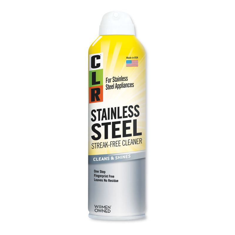CLR Stainless Steel Cleaner, Citrus, 12Oz Can, 6/Carton - JELCSS12