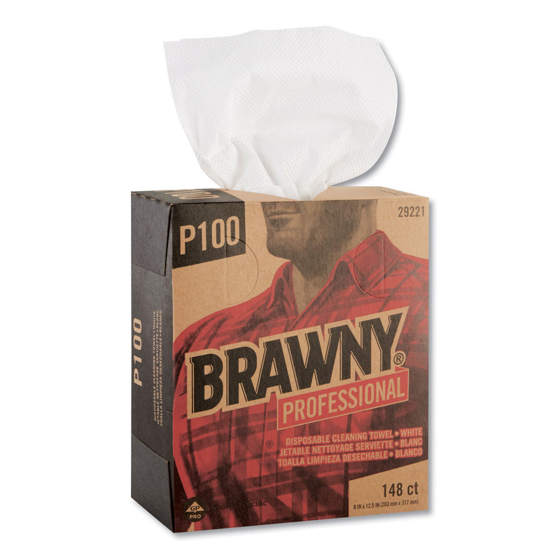 Georgia-Pacific Light-Duty Paper Wipers, 8 X 12 1/2, White, 148/Box, 20 Boxes/Carton - GPC29221