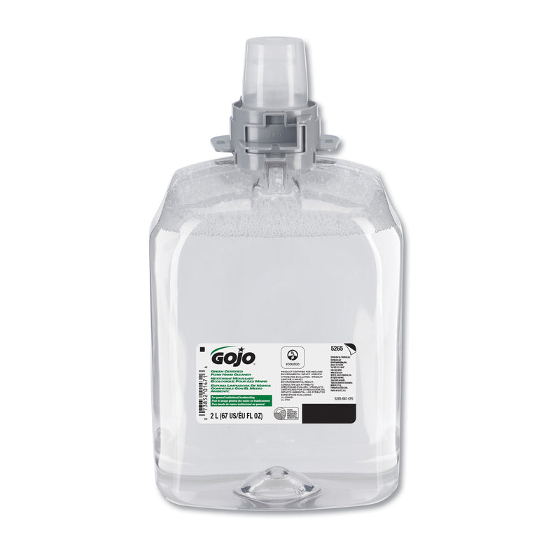 GOJO Green Certified Foam Hand Cleaner, 2000Ml Refill, 2/Carton - GOJ526502