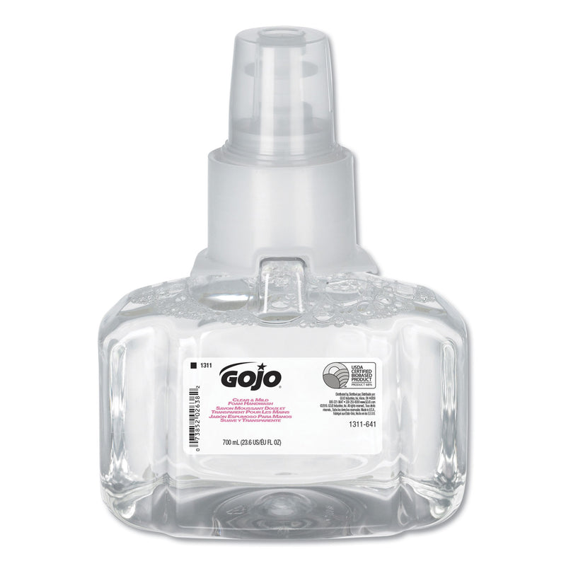 GOJO Clear And Mild Foam Handwash, 700 Ml Refill, Unscented, 3/Carton - GOJ131103