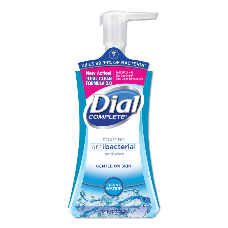 Dial Antibacterial Foaming Hand Wash, Spring Water, 7.5 Oz, 8/Carton - DIA05401CT