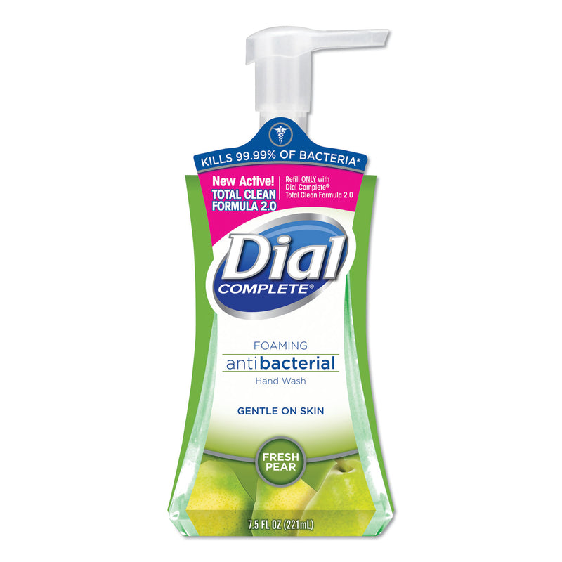 Dial Antibacterial Foaming Hand Wash, Fresh Pear, 7.5 Oz Pump Bottle, 8/Carton - DIA02934CT
