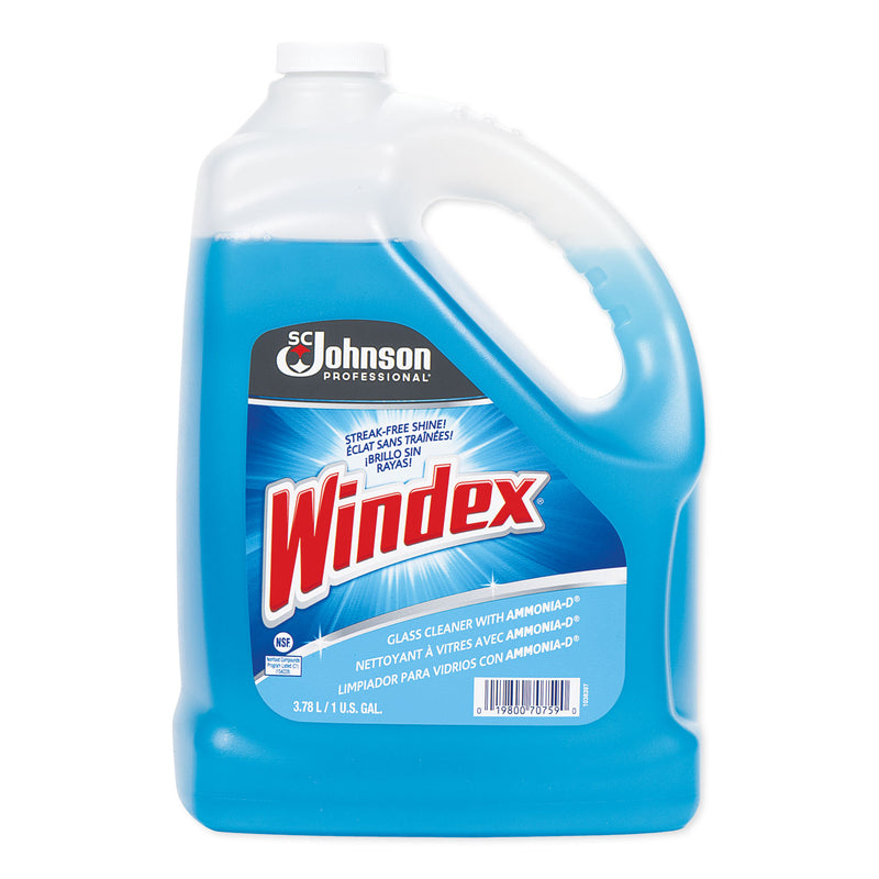 Windex Glass Cleaner With Ammonia-D, 1Gal Bottle, 4/Carton - SJN696503
