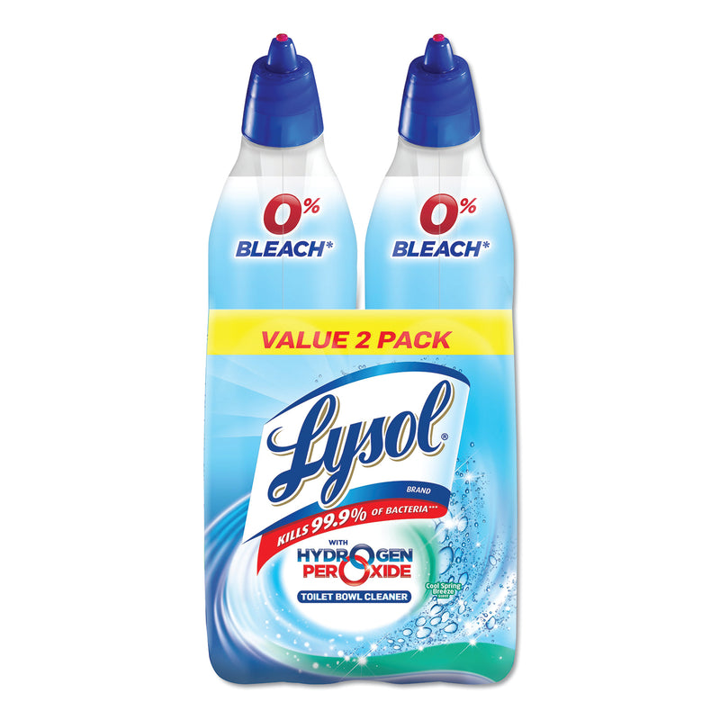 Lysol Toilet Bowl Cleaner W/Hydrogen Peroxide, Cool Spring Breeze, 24 Oz, 2/Pk, 4Pk/Ct - RAC96084