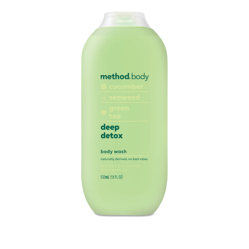 Method Womens Body Wash, 18 Oz, Cucumber/Seaweed/Green Tea, 6/Carton - MTH01858