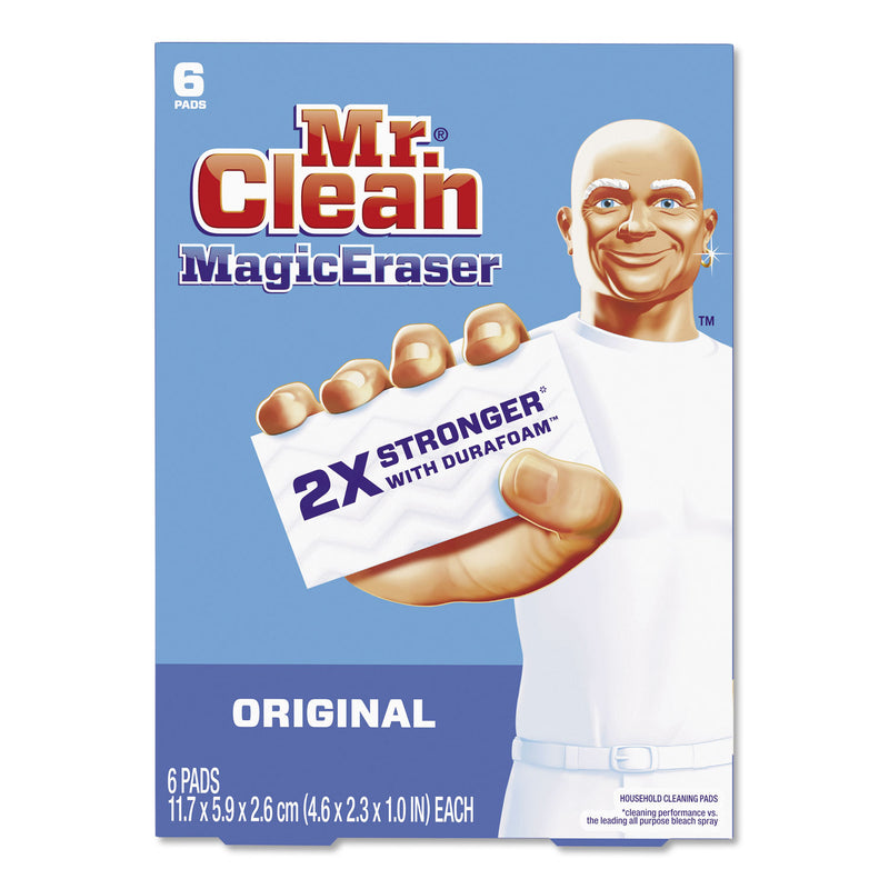 Mr. Clean Magic Eraser, 2 3/10 X 4 3/5 X 1, White, 6/Pack, 6 Pack/Carton - PGC79009