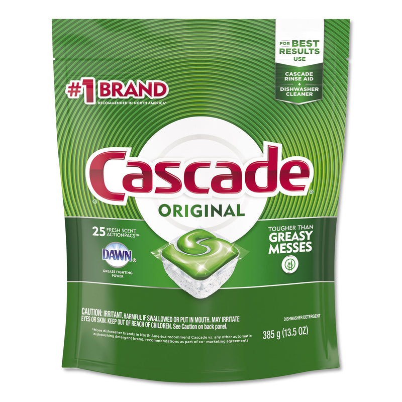 Cascade Actionpacs, Fresh Scent, 13.5 Oz Bag, 25/Pack, 5 Packs/Carton - PGC80675