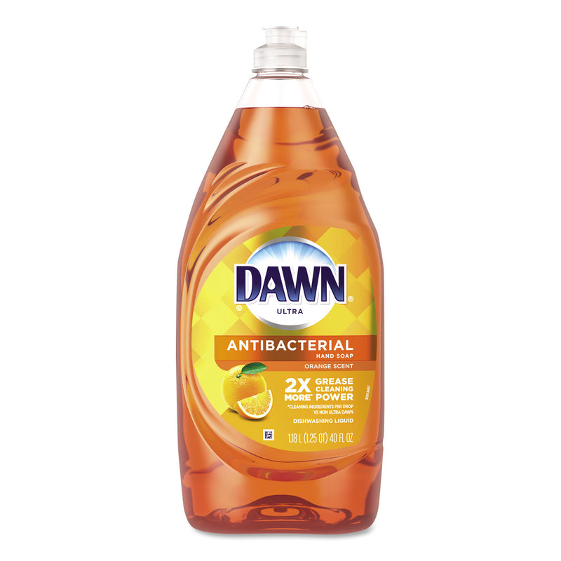 Dawn Ultra Antibacterial Dishwashing Liquid, Orange, 40 Oz Bottle, 8/Carton - PGC91092