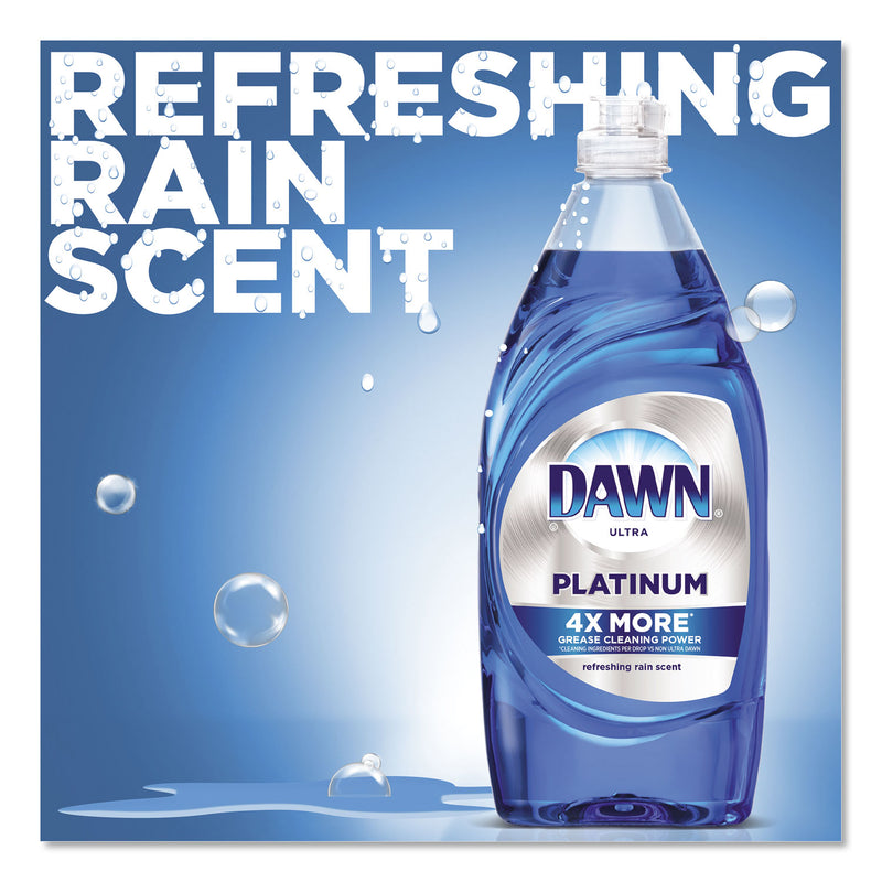 Dawn Ultra Platinum Dishwashing Liquid, Refreshing Rain, 34 Oz Bottle, 8/Carton - PGC91200
