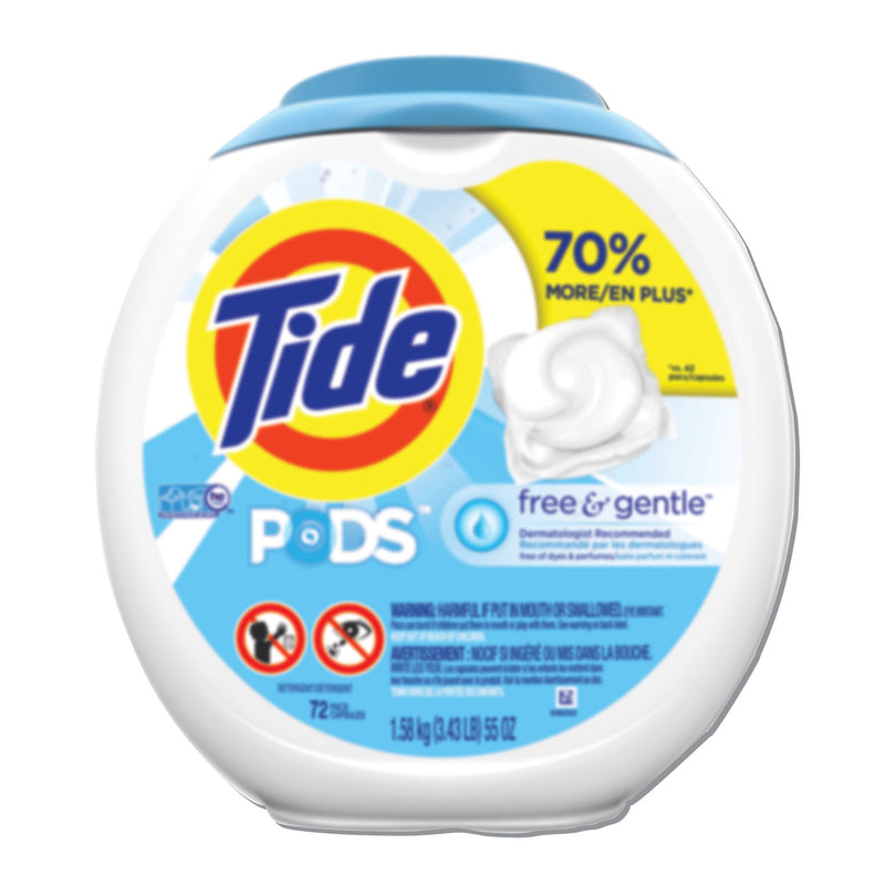 Tide Free & Gentle Laundry Detergent, Pods, 72/Pack - PGC89892EA