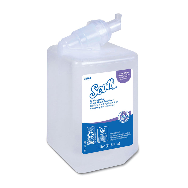 Scott Control Super Moisturizing Foam Hand Sanitizer, 1,000 Ml, Clear, 6/Carton - KCC34700