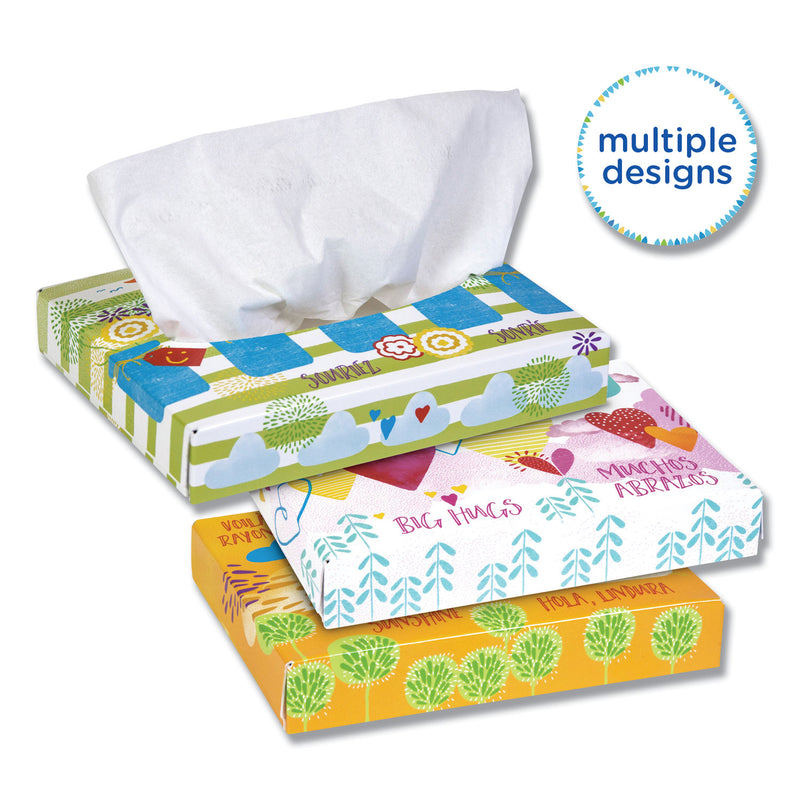 Kleenex White Facial Tissue Junior Pack, 2-Ply, 40 Sheets/Box, 80 Boxes/Carton - KCC21195