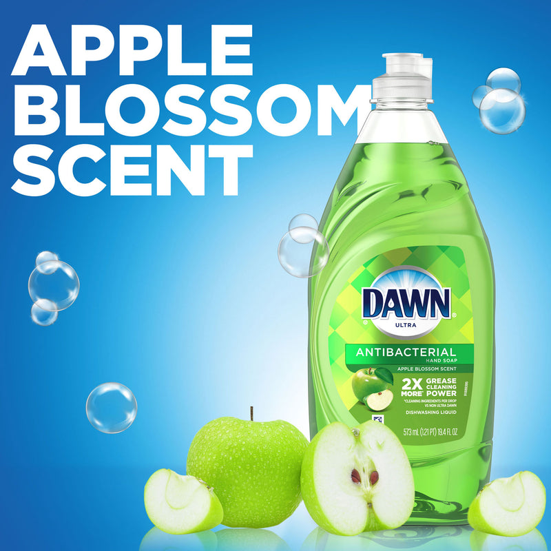 Dawn Ultra Antibacterial Dishwashing Liquid, Apple Blossom, 40 Oz Bottle, 8/Carton - PGC91093