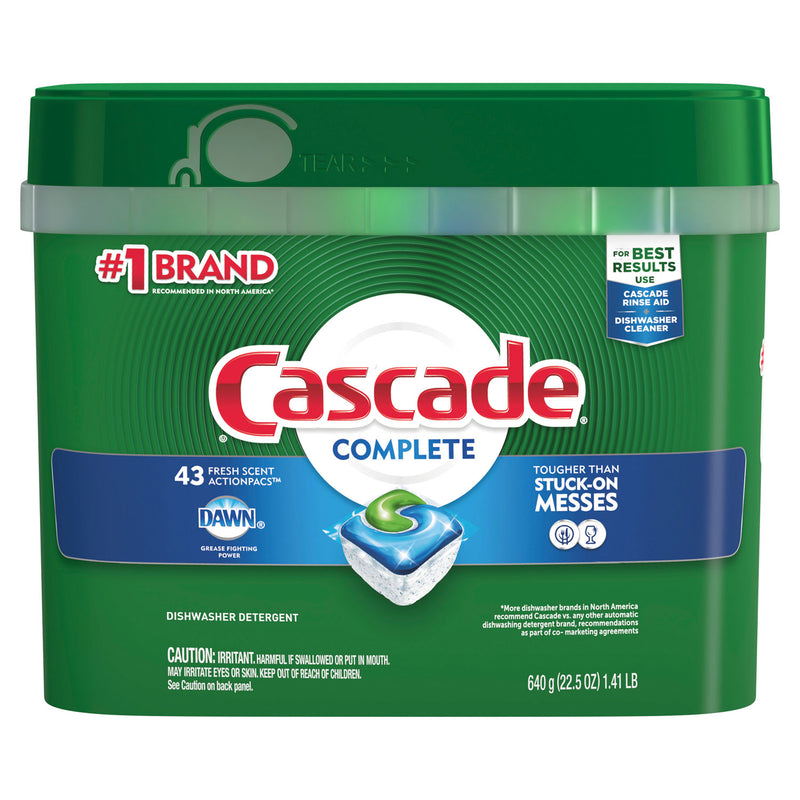 Cascade Actionpacs, Fresh Scent, 22.5 Oz Tub, 43/Tub - PGC98208PK