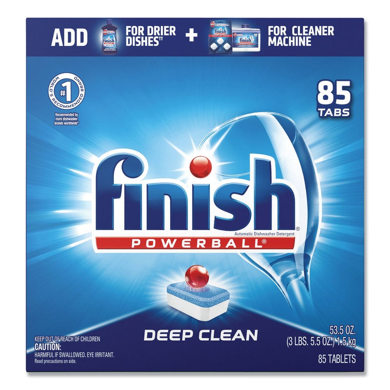 FINISH Powerball Dishwasher Tabs, Fresh Scent, 85/Box, 4 Boxes/Carton - FSH89729CT