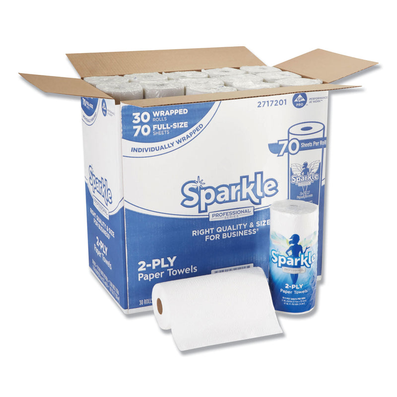 Georgia-Pacific Sparkle Ps Perforated Paper Towels, 2-Ply, 11X8 4/5, White,70 Sheets,30 Rolls/Ct - GPC2717201