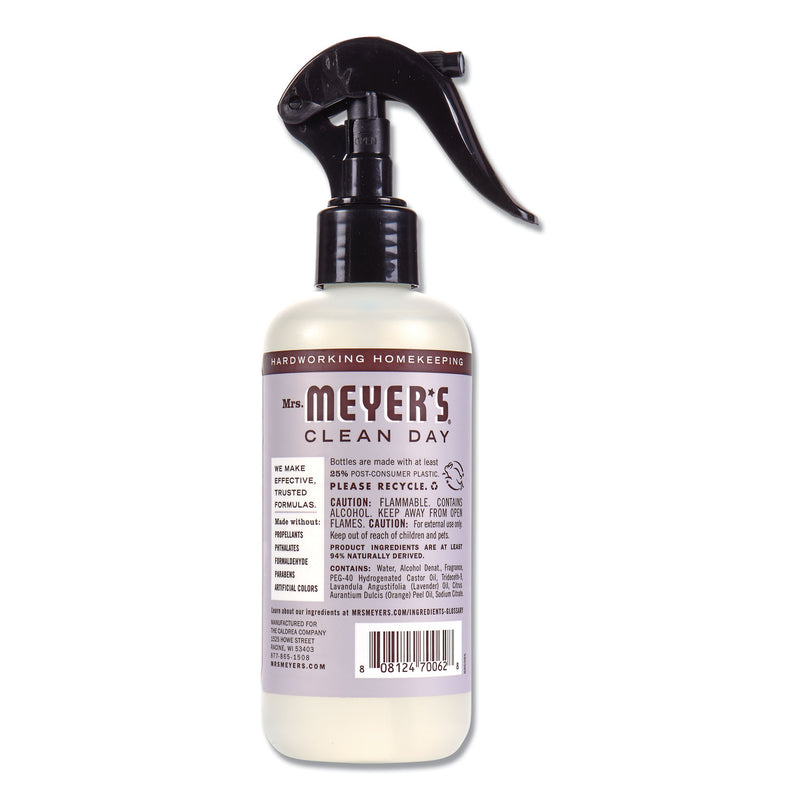 Mrs Meyer's Clean Day Room Freshener, Lavender, 8 Oz, Non-Aerosol Spray, 6/Carton - SJN670763