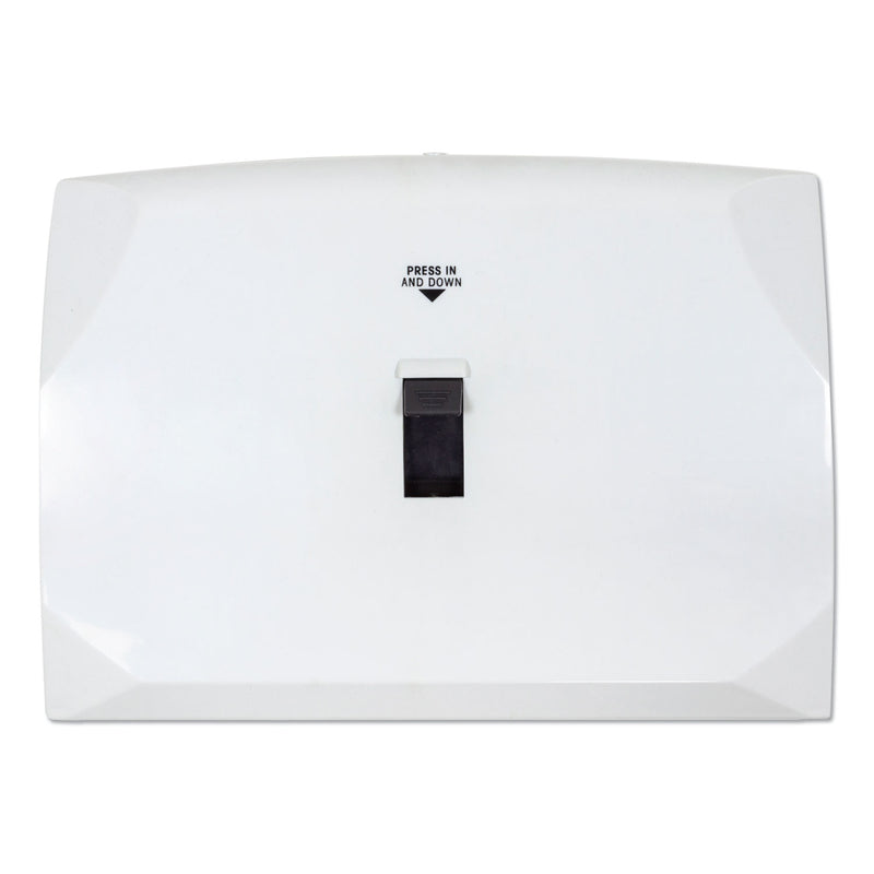 Hospeco Health Gards Lever Action Seat Cover Dispenser, 17.11" X 2.24" X 12.47", White - HOSHG3L