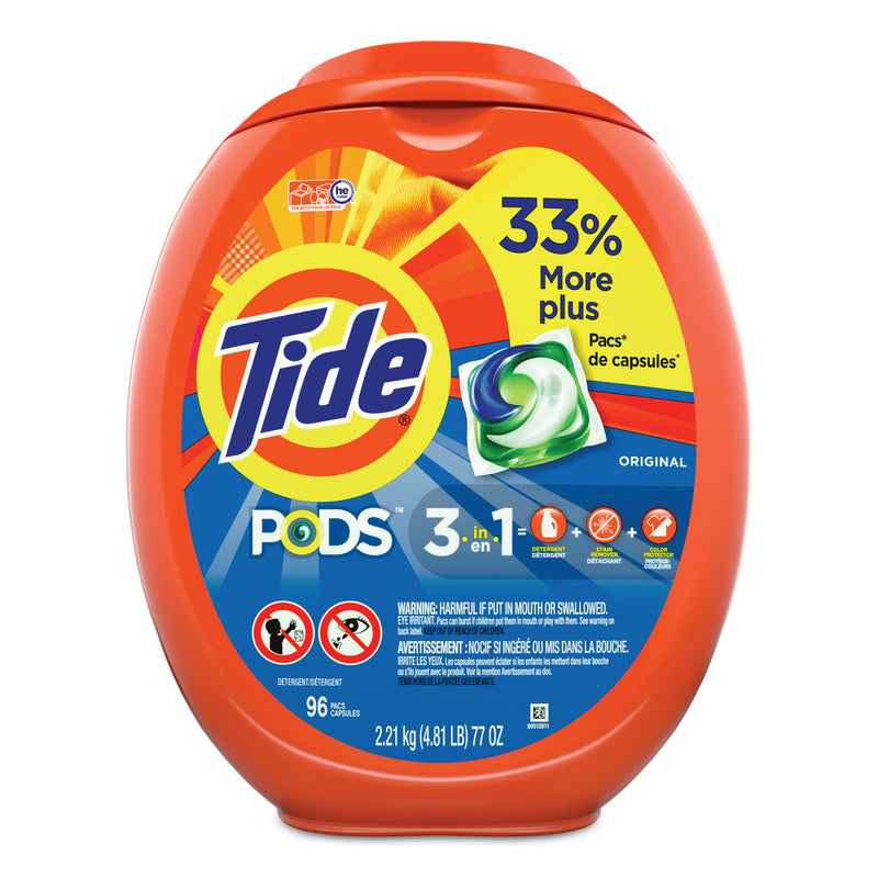 Tide Detergent Pods, Tide Original Scent, 96/Tub, 4 Tubs/Carton - PGC80145