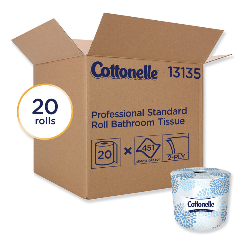 Cottonelle Two-Ply Bathroom Tissue,Septic Safe, White, 451 Sheets/Roll, 20 Rolls/Carton - KCC13135