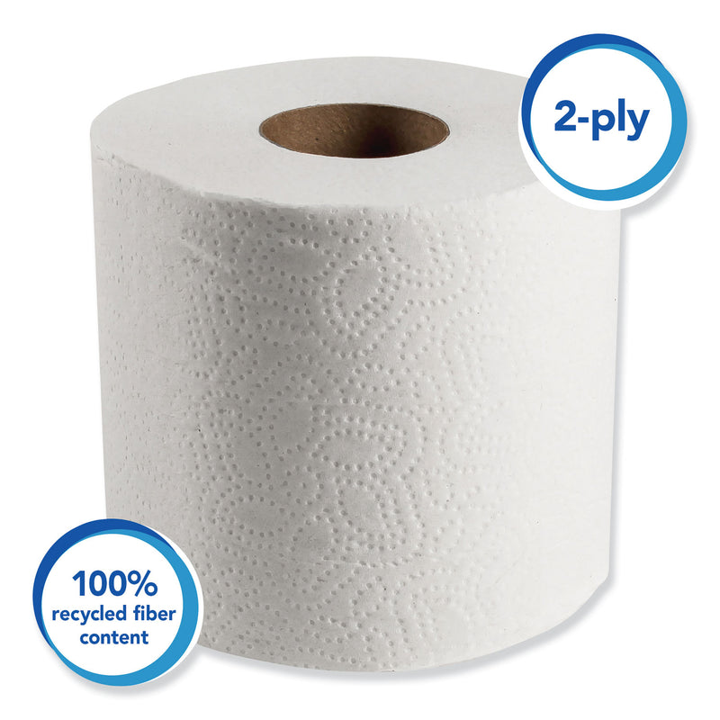 Scott Essential 100% Recycled Fiber Srb Bathroom Tissue, Septic Safe, 2-Ply, White, 506 Sheets/Roll, 80 Rolls/Carton - KCC13217