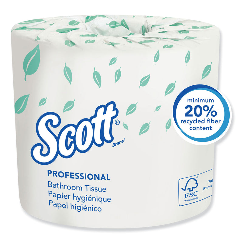 Scott Essential Standard Roll Bathroom Tissue, Septic Safe, 1-Ply, White, 1210 Sheets/Roll, 80 Rolls/Carton - KCC05102CT