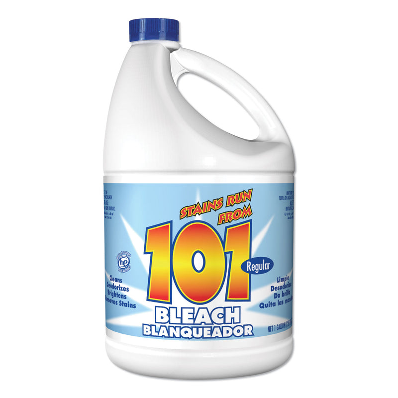 101 Bleach Regular Cleaning Low Strength Bleach, 1 Gal Bottle, 6/Carton - KIK11006755042