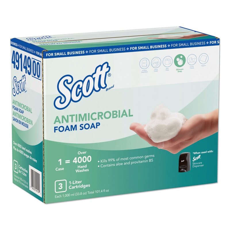 Scott Control Antimicrobial Foam Skin Cleanser , Unscented, 1000Ml Refill, 3/Carton - KCC49149