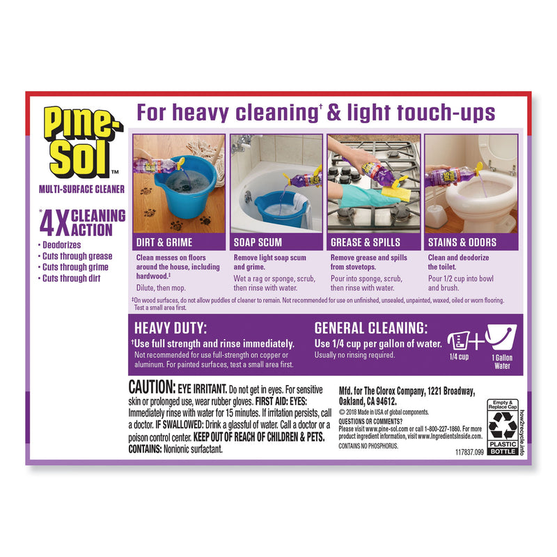 Pine-Sol Multi-Surface Cleaner, Lavender, 48Oz Bottle, 8/Carton - CLO40272