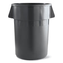 Boardwalk Round Waste Receptacle, Lldpe, 32 Gal, Gray - BWK32GLWRGRA