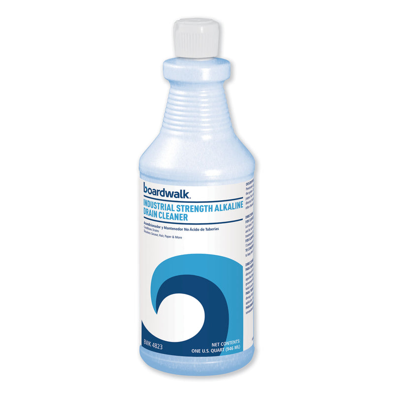 Boardwalk Industrial Strength Alkaline Drain Cleaner, 32 Oz Bottle, 12/Carton - BWK4823