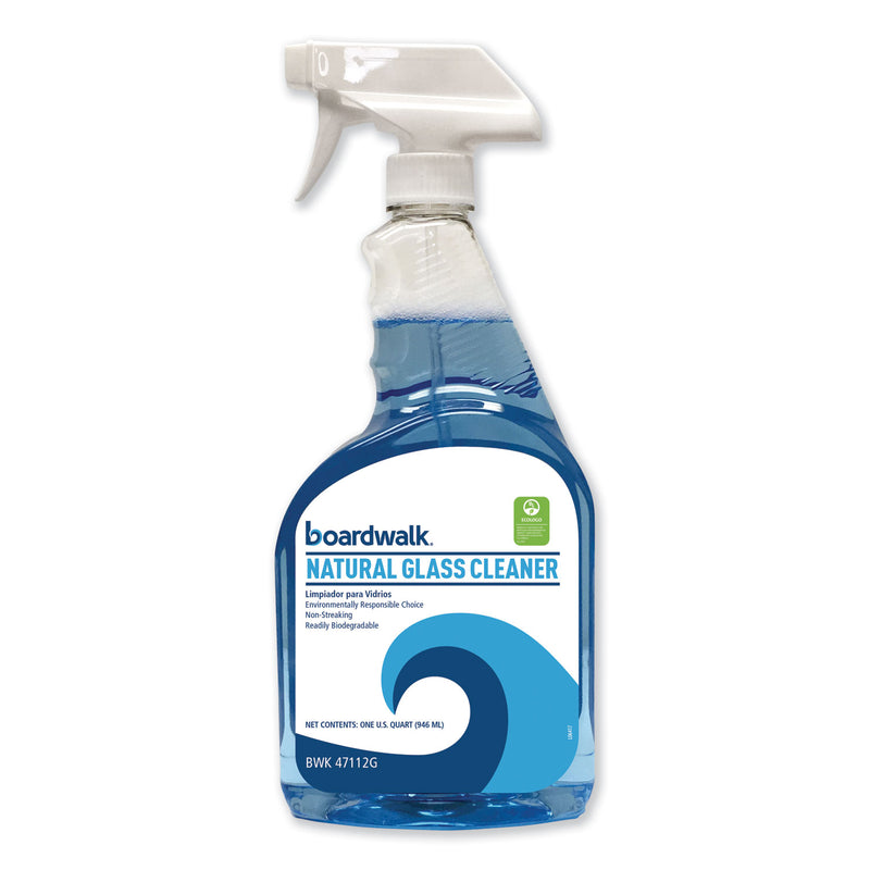 Boardwalk Natural Glass Cleaner, 32 Oz Trigger Bottle, 12/Carton - BWK47112G