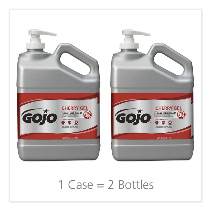 GOJO Cherry Gel Pumice Hand Cleaner, 1Gal Bottle, 2/Carton - GOJ235802