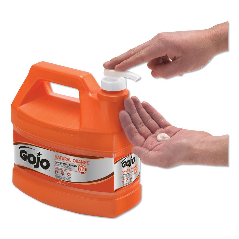 GOJO Natural Orange Pumice Hand Cleaner, Citrus, 1 Gal Pump Bottle - GOJ095504EA