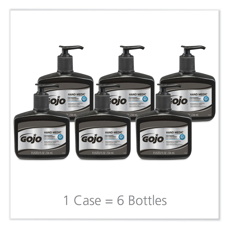 GOJO Hand Medic Professional Skin Conditioner, 8 Oz Pump Bottle, 6/Carton - GOJ814506