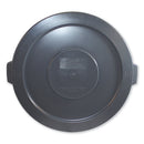 Impact Advanced Gator Lids, For 32 Gal Gator Containers, Flat-Top, 22" Diameter, Gray - IMP77333