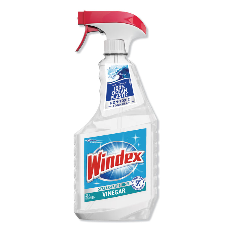 Windex Multi-Surface Vinegar Cleaner, Fresh Clean Scent, 23 Oz Spray Bottle, 8/Carton - SJN312620