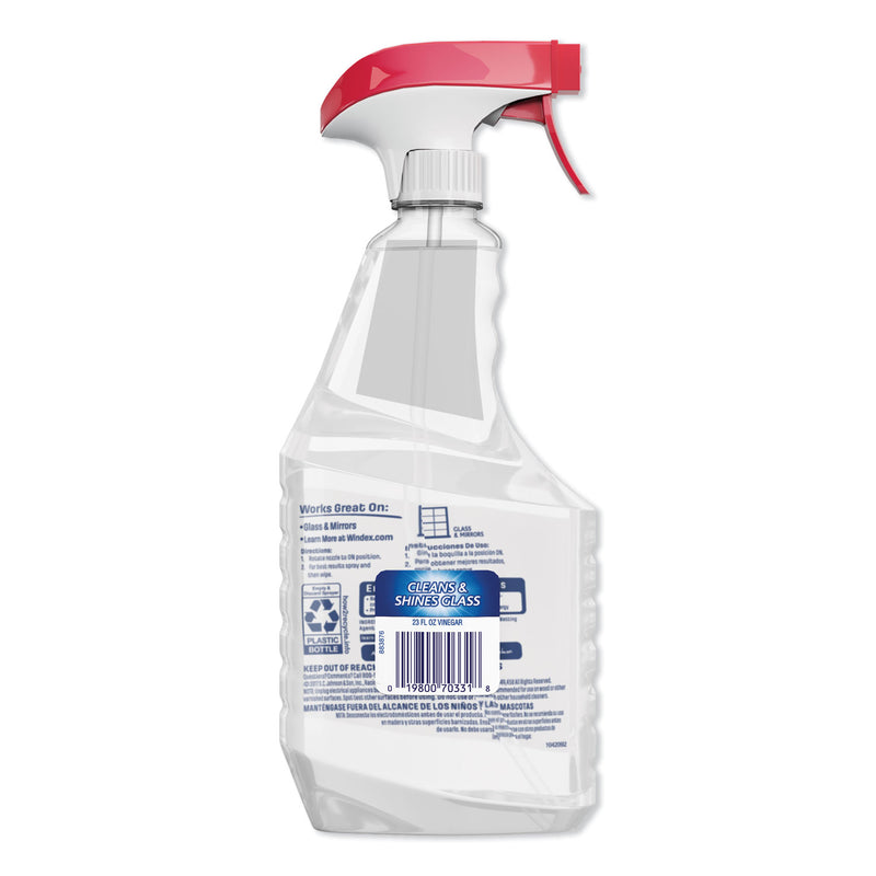 Windex Multi-Surface Vinegar Cleaner, Fresh Clean Scent, 23 Oz Spray Bottle, 8/Carton - SJN312620