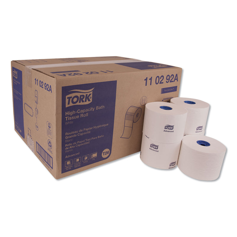 Tork Advanced High Capacity Bath Tissue, Septic Safe, 2-Ply, White, 1,000 Sheets/Roll, 36/Carton - TRK110292A