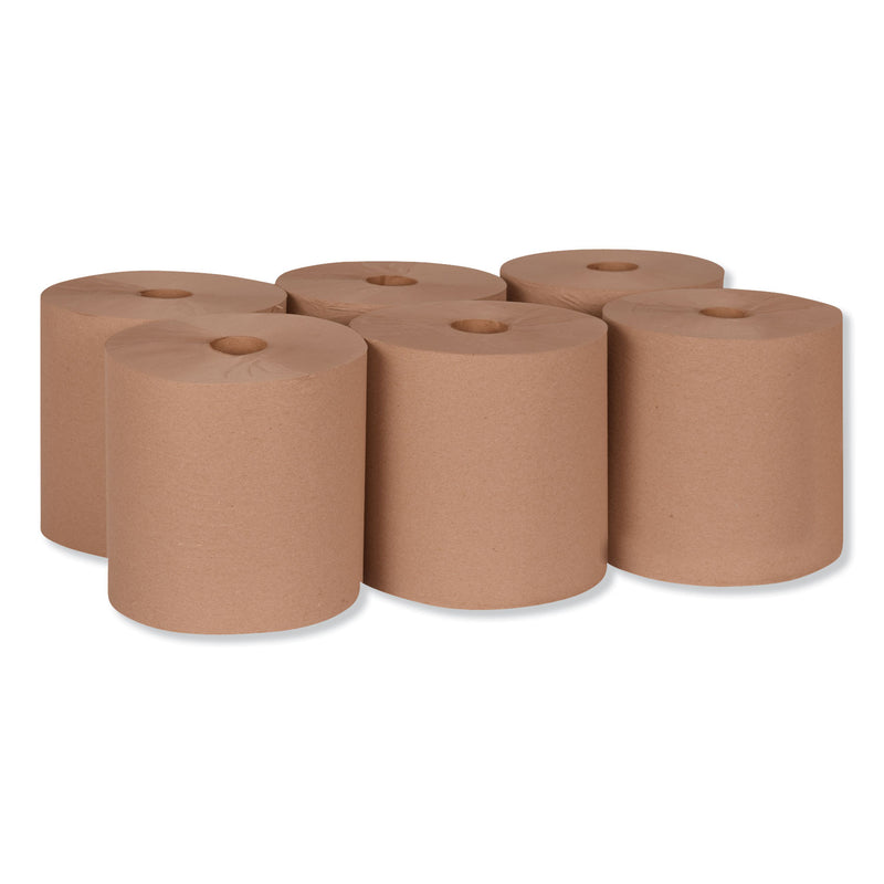 Tork Hardwound Roll Towel, 7.88" X 1000 Ft, Natural, 6 Rolls/Carton - TRKRK1000