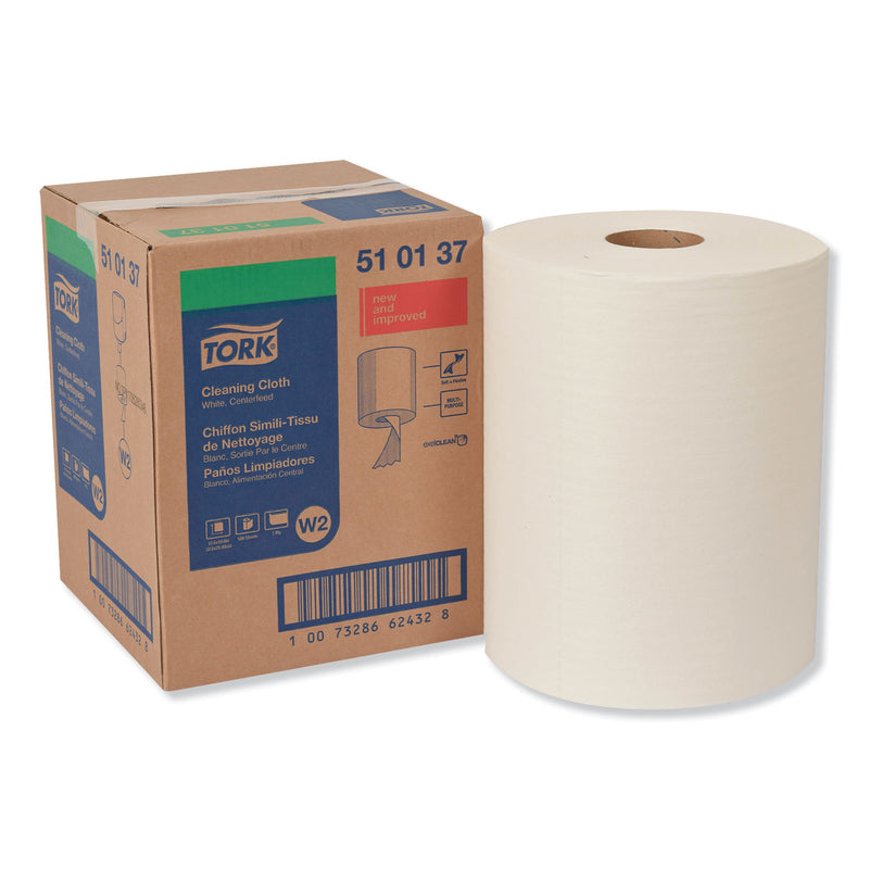 Tork Cleaning Cloth, 12.6 X 10, White, 500 Wipes/Carton - TRK510137