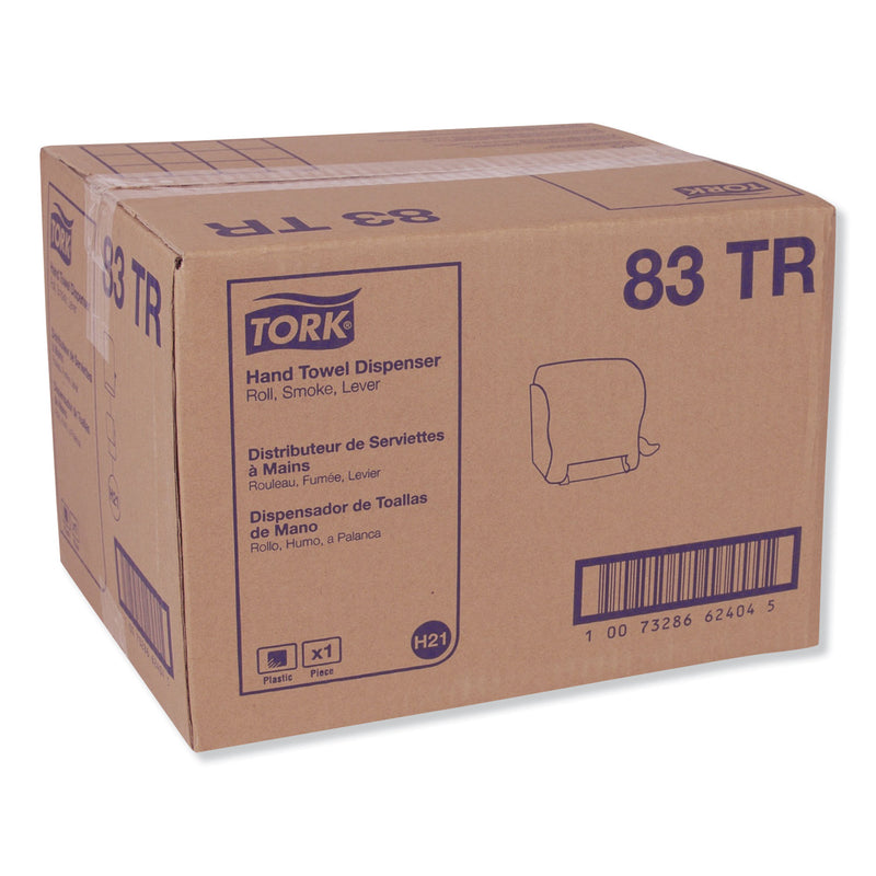 Tork Compact Hand Towel Roll Dispenser, 12.49 X 8.6 X 12.82, Smoke - TRK83TR