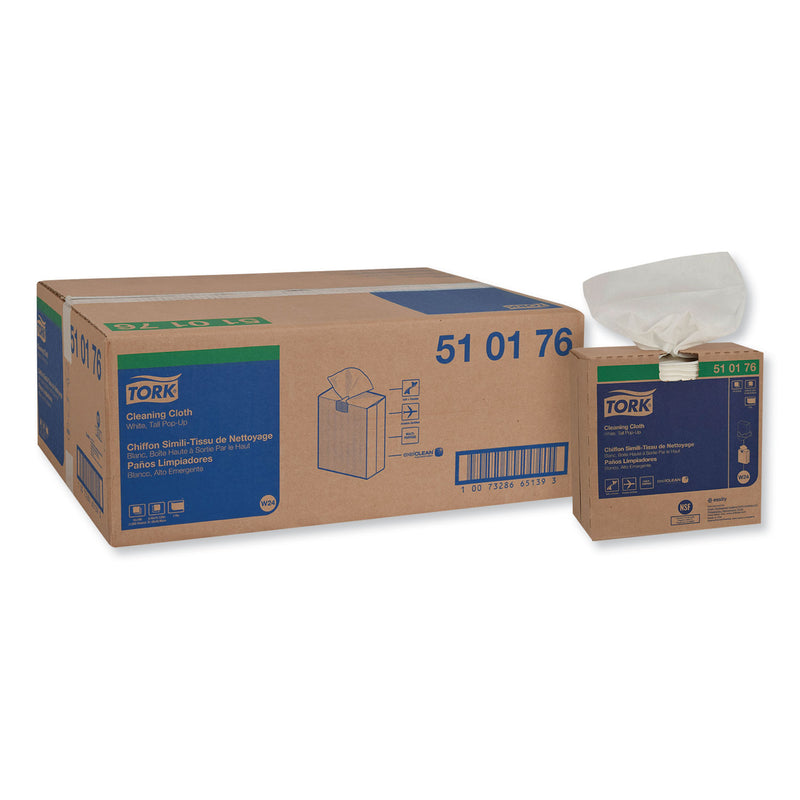 Tork Cleaning Cloth, 8.46 X 16.13, White, 100 Wipes/Box, 10 Boxes/Carton - TRK510176