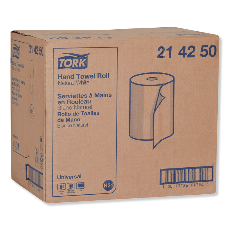 Tork Hardwound Roll Towels, 7.88" X 425 Ft, Natural White, 12 Rolls/Carton - TRK214250