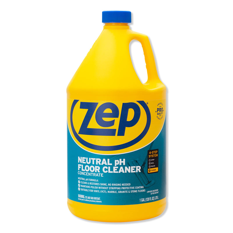 Zep Neutral Floor Cleaner, Fresh Scent, 1 Gal, 4/Carton - ZPEZUNEUT128CT