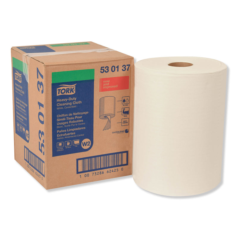 Tork Heavy-Duty Cleaning Cloth, 12.6 X 10, White, 400/Carton - TRK530137