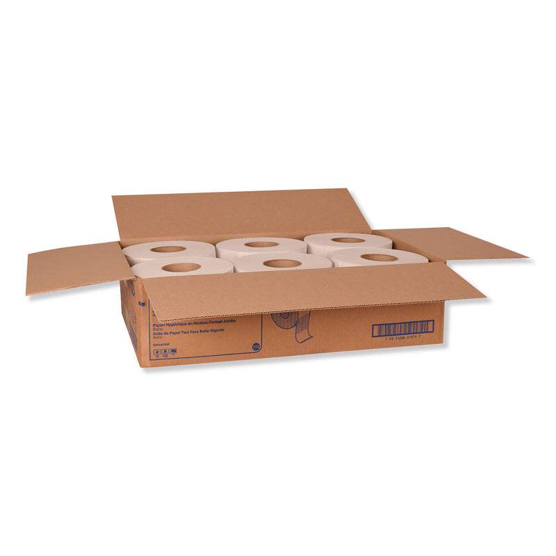 Tork Universal Jumbo Bath Tissue, Septic Safe, 1-Ply, White, 3.48" X 2,000 Ft, 12 Roll/Carton - TRKTJ0912A